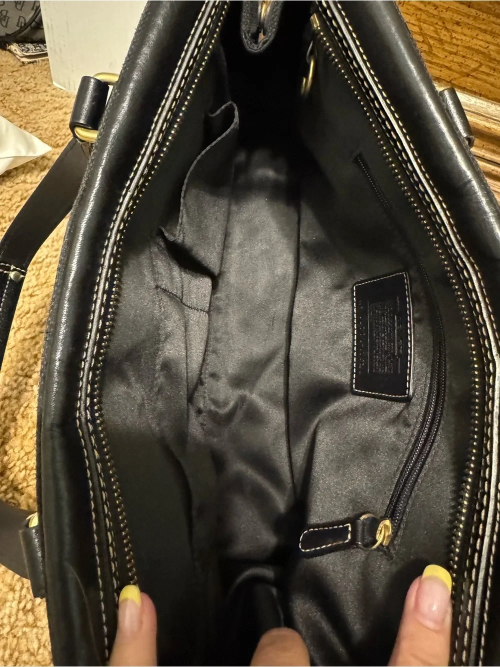 Coach Vintage Hampton Signature Turnlock Black Carryall